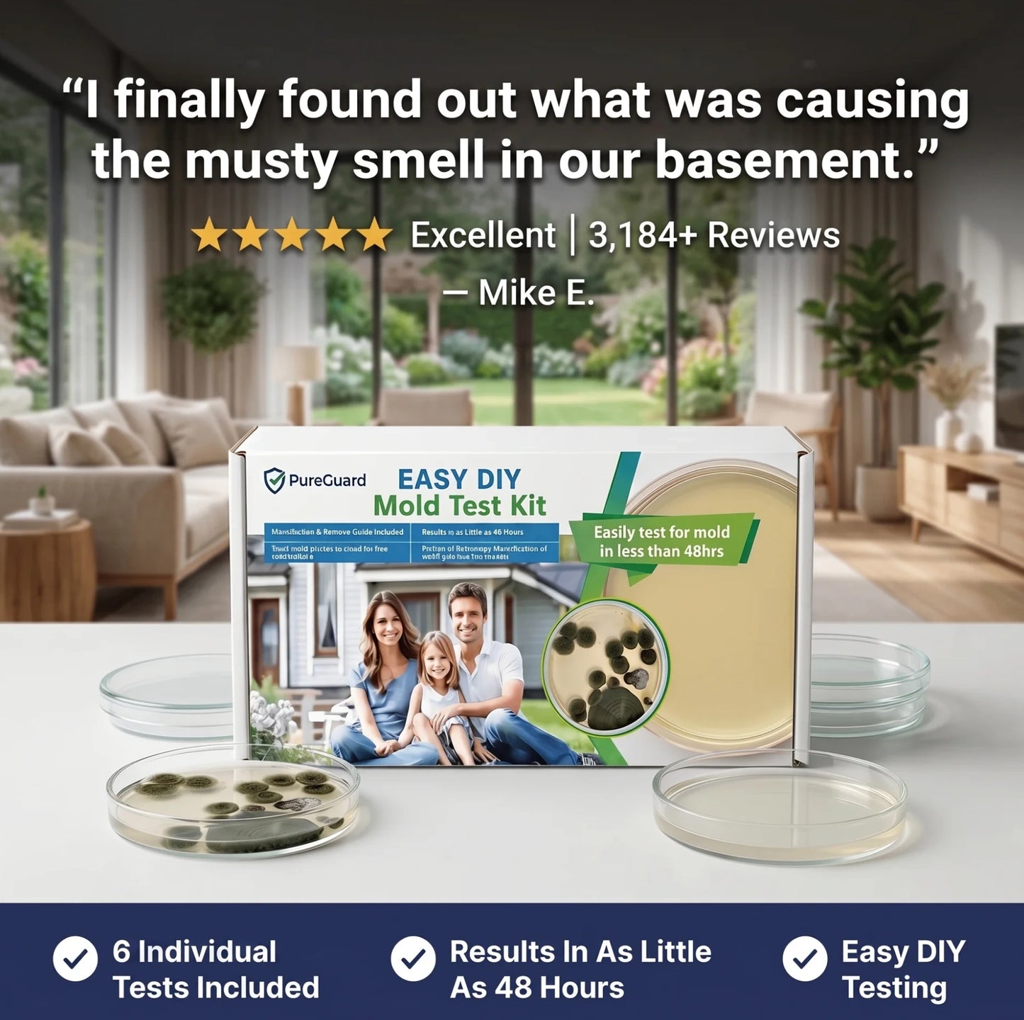 PureGuard™ Full Home Mold Test Kit